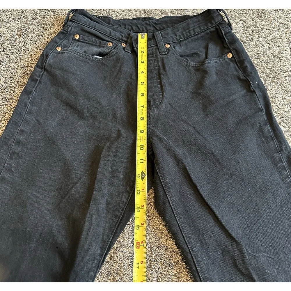 Levi's 501 Men's Black Button Fly Jeans 27x30 Straight Vintage Fit